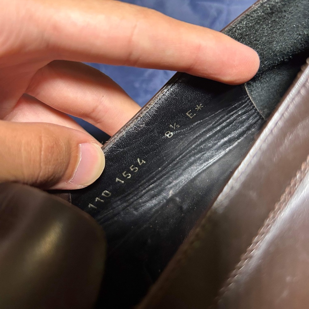 Gucci Brown Leather Dress Shoes Sz 8.5 E - Picture 11 of 12